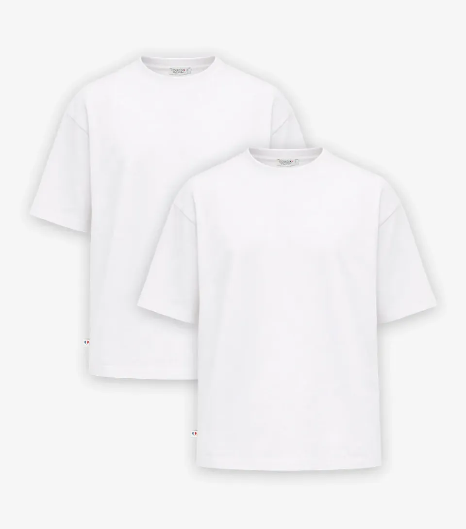 Cocorico Intemporel t-shirt oversize homme blanc x2