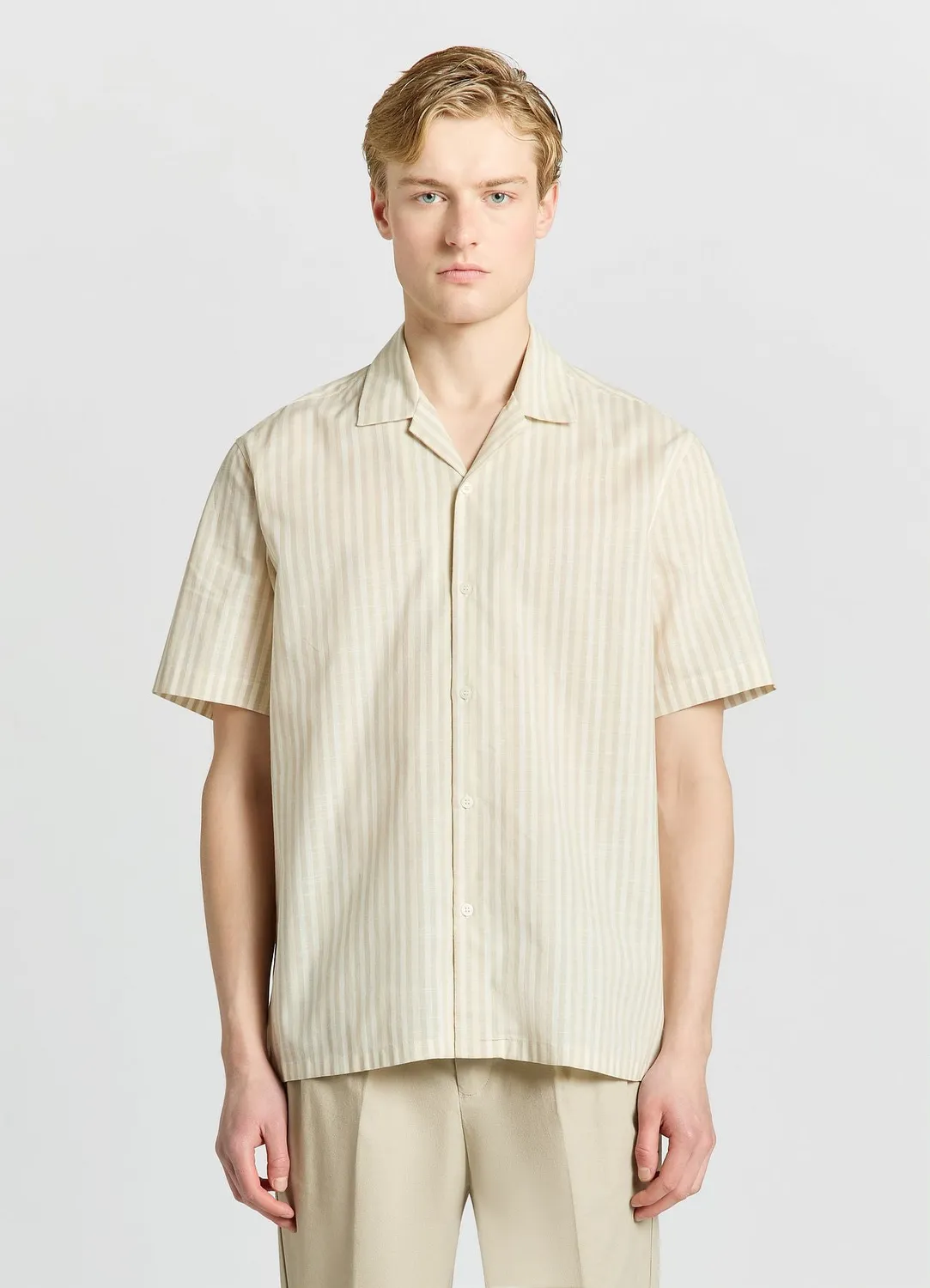 Calliope chemise rayures homme col bowling