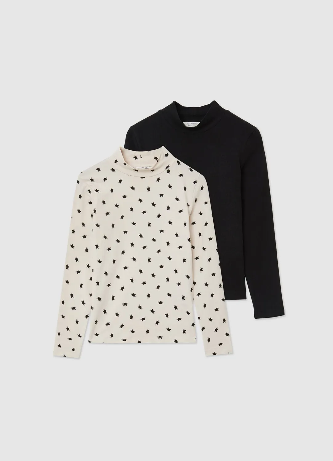 Calliope t-shirt col roulé motifs fille manches longues
