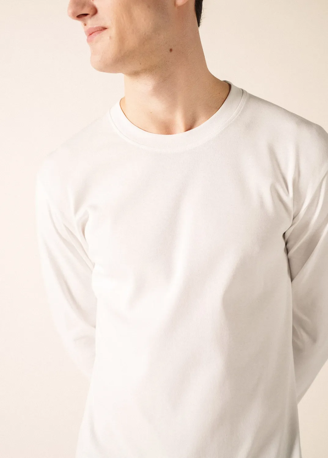 Saint James Lumio t-shirt manches longues blanc coton