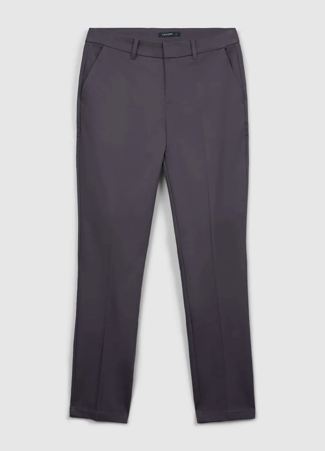 Calliope pantalon femme coton uni coupe droite S