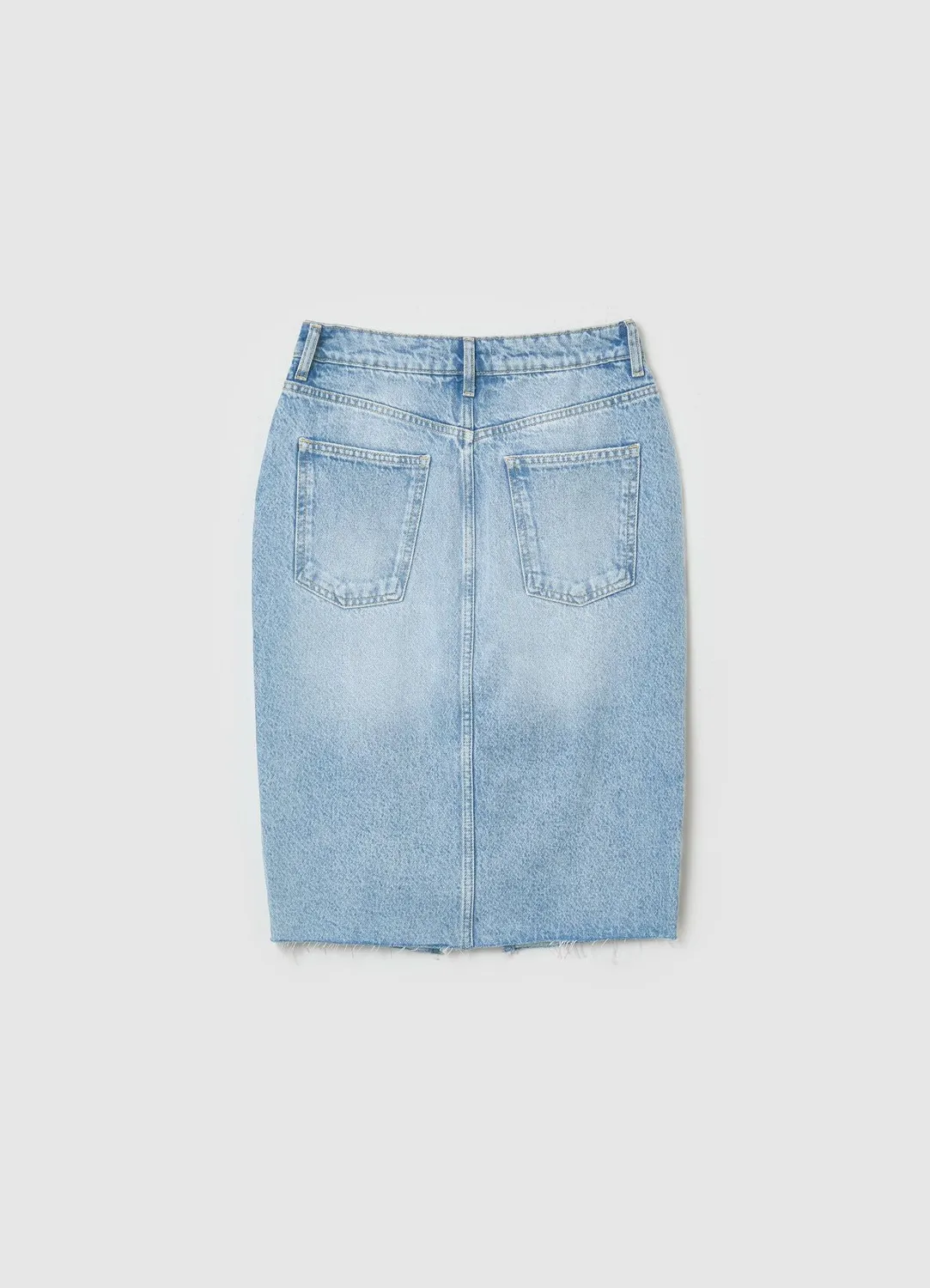 Calliope Jupe longuette denim femme fente unie