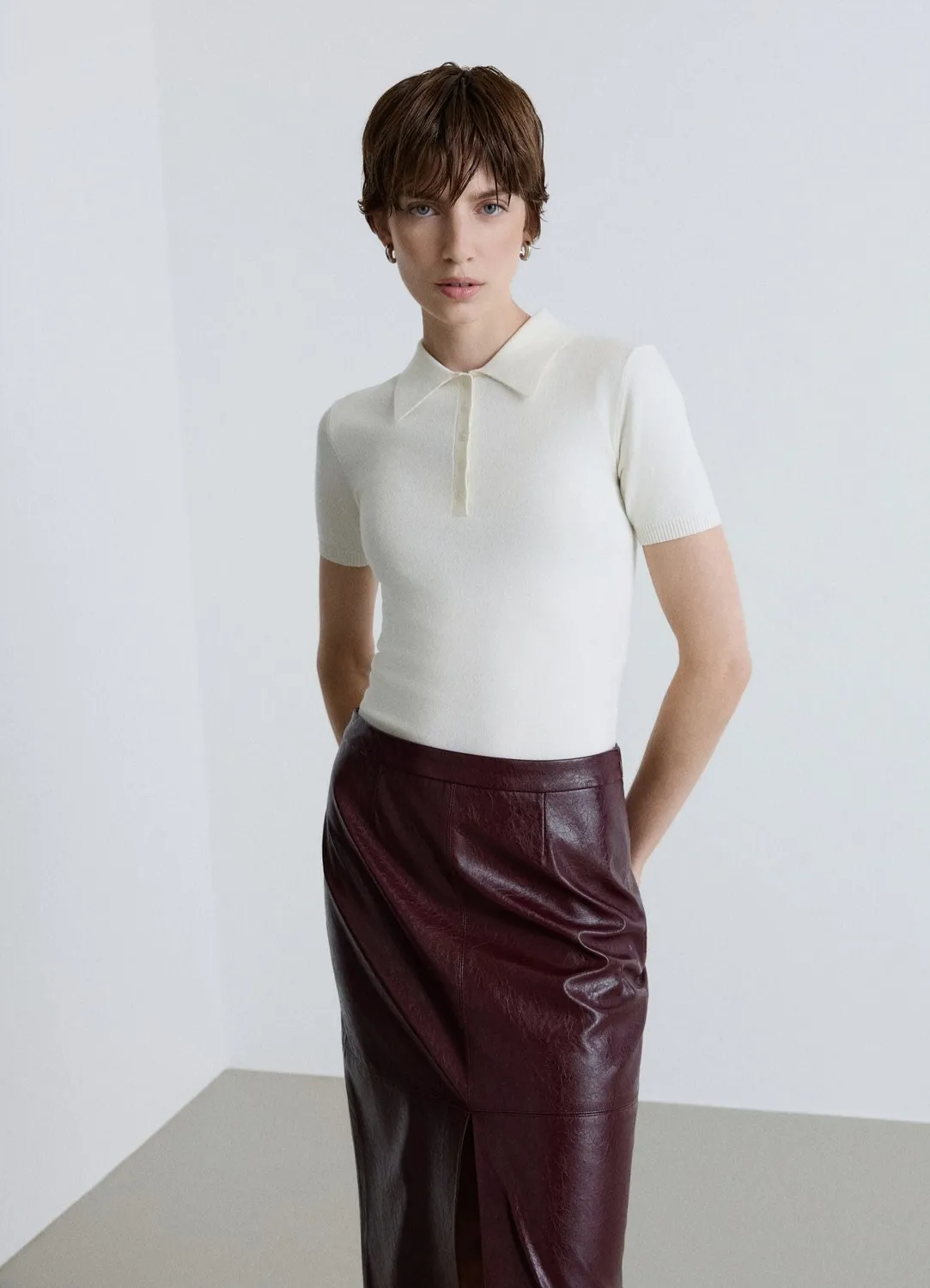 Calliope Polo maille t-shirt femme col classique