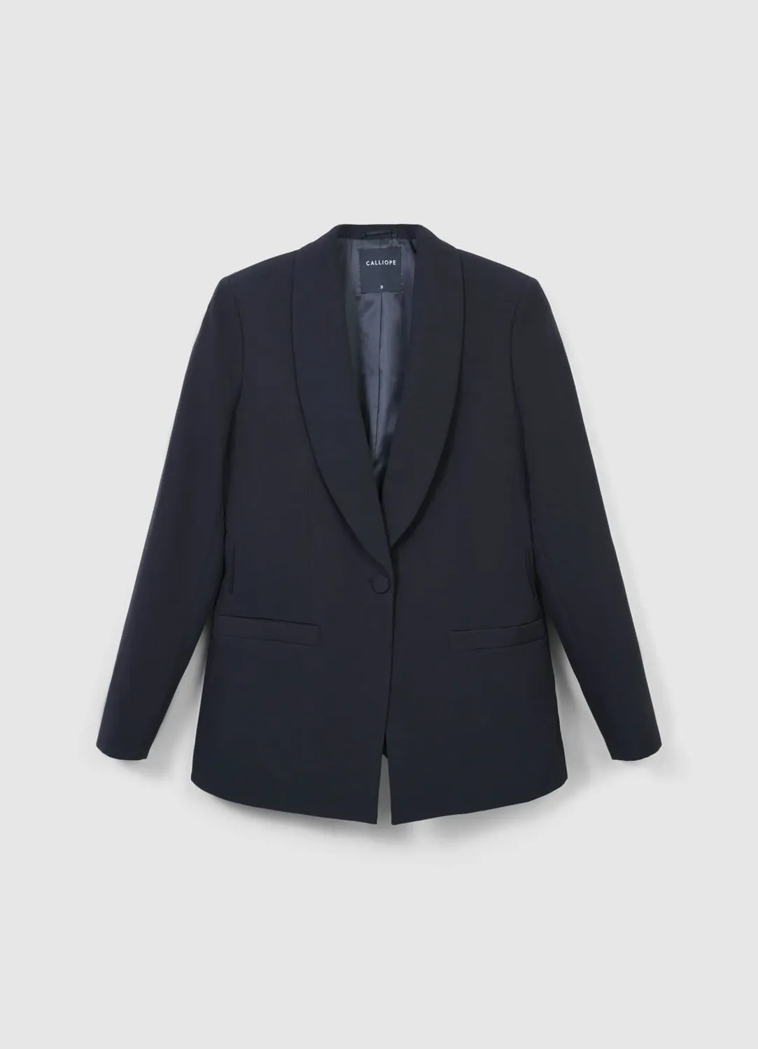 Calliope veste ceinturée femme col châle unie