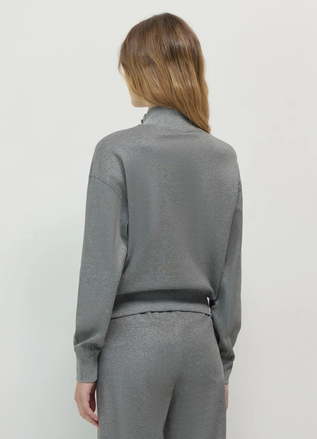 Calliope Luminescente sweat zippé femme brillant