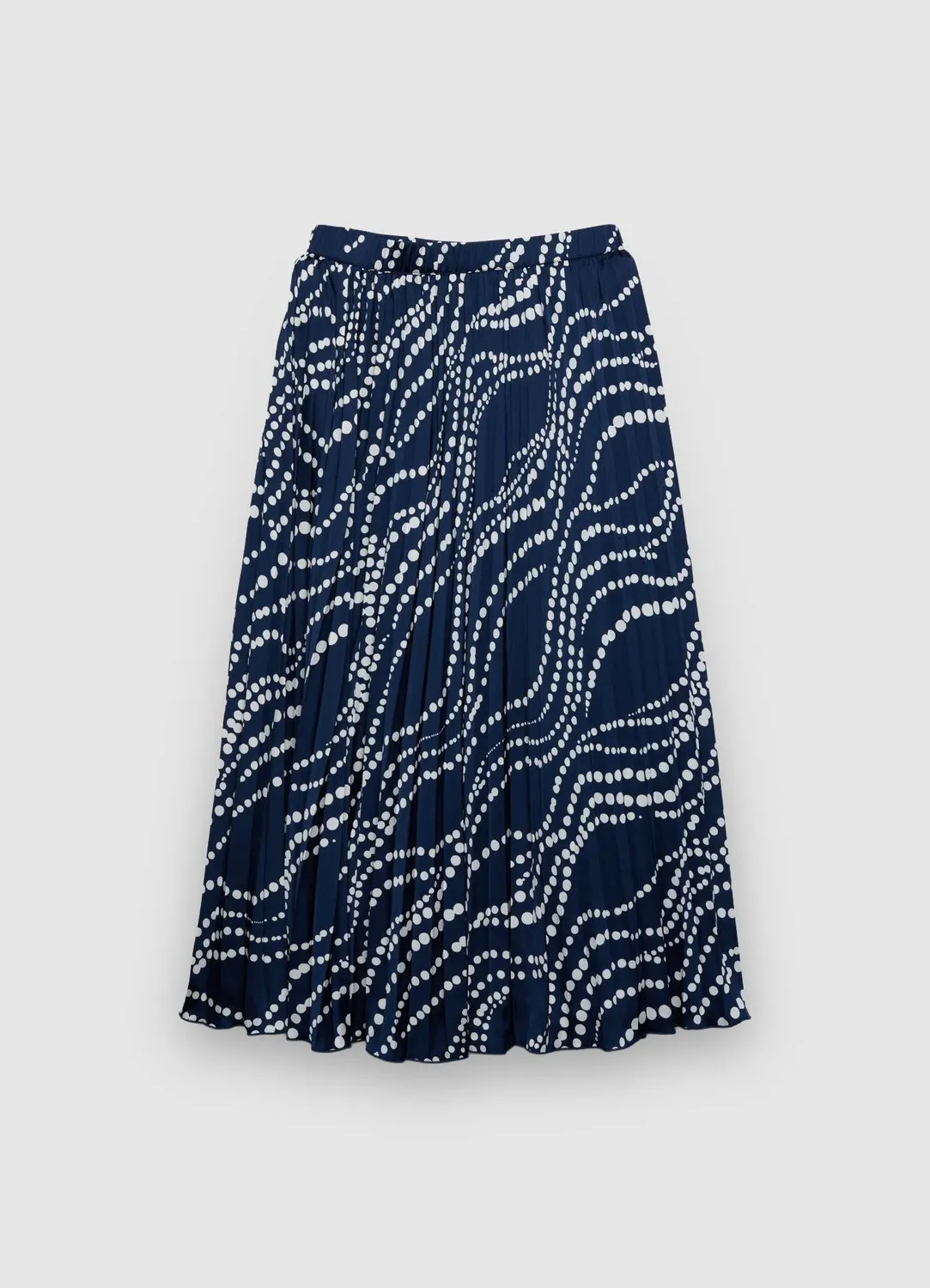Calliope jupe plissée pois femme midi