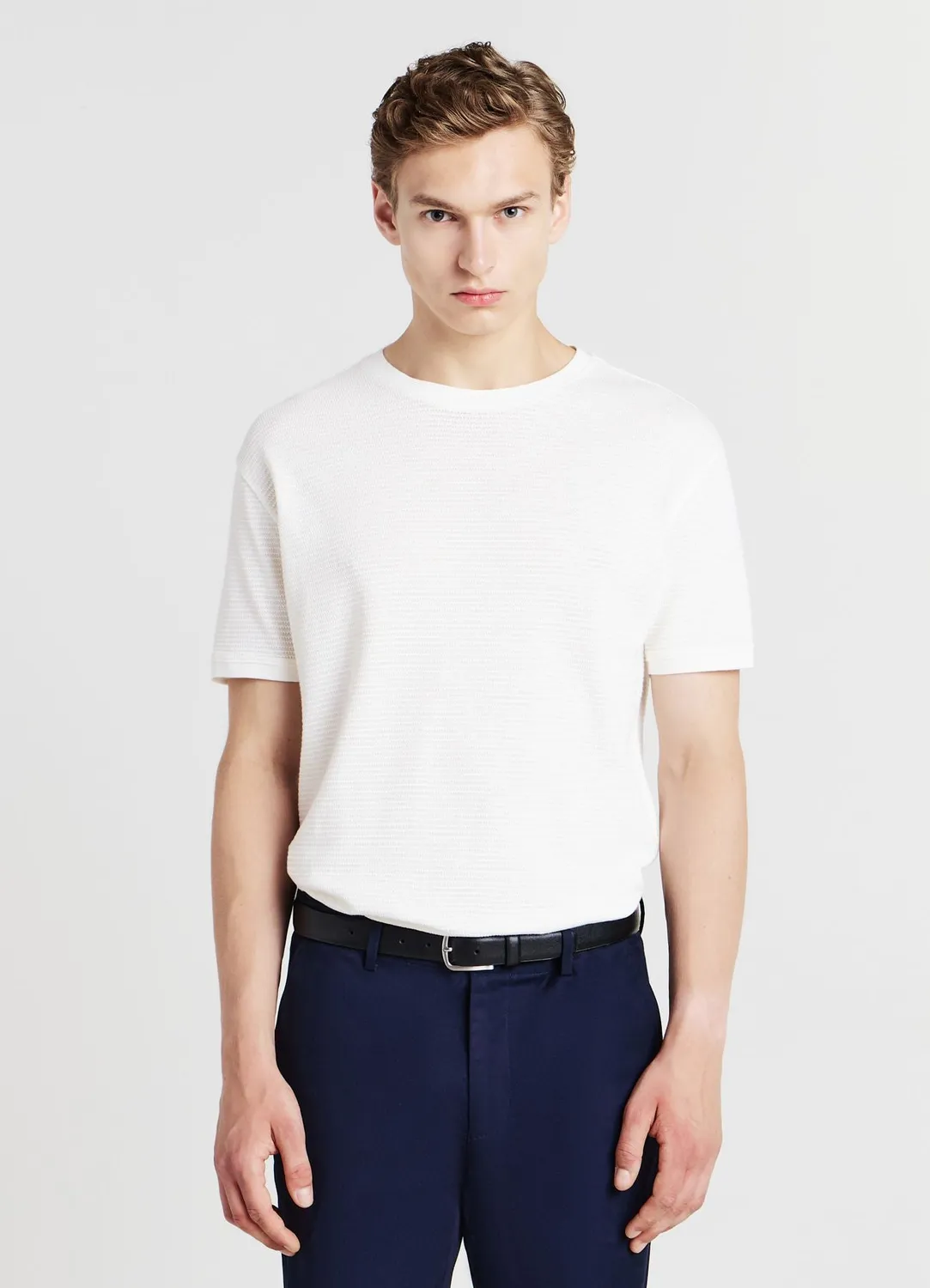 Calliope T-shirt coton texturé col rond homme