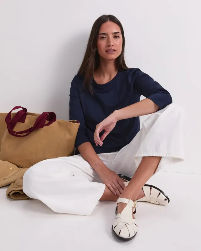 Sportscraft Mercerised Cotton T-shirt manches 3/4 coton