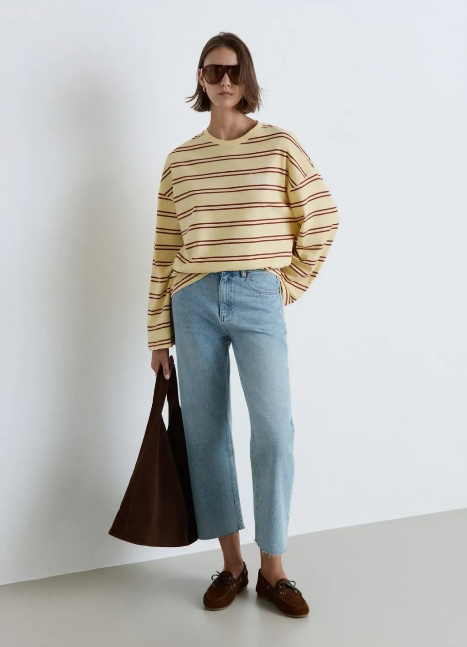 Calliope t-shirt rayé femme manches longues imprimé dos