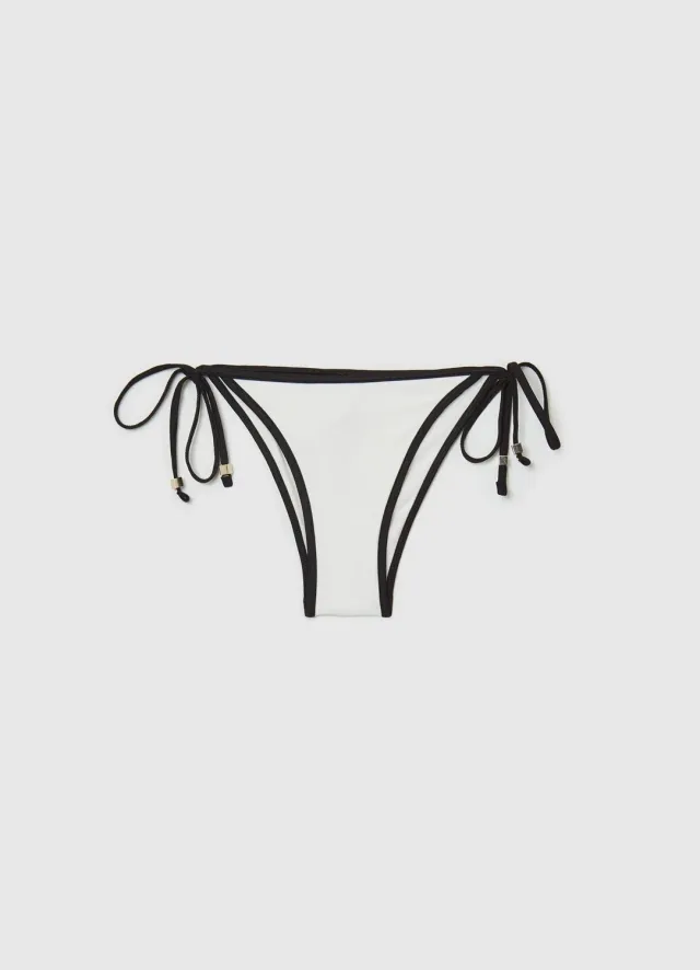 Calliope Slip de bain femme bords contraste lacets