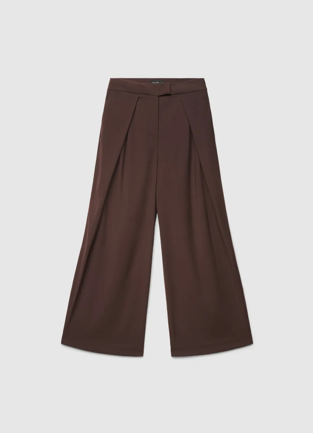 Calliope pantalon palazzo femme plis taille haute