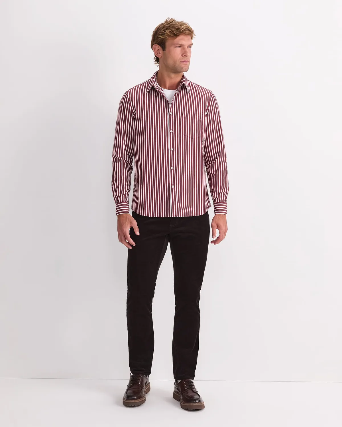 Sportscraft Ryan chemise rayée manches longues coton
