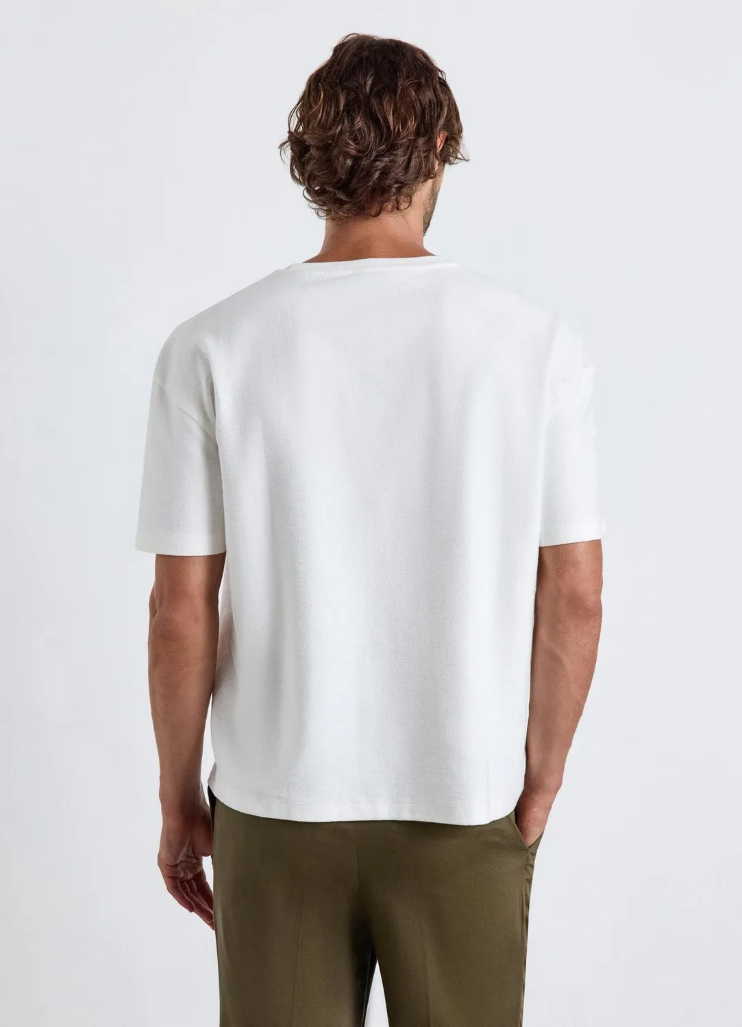 Calliope t-shirt boxy homme uni col rond