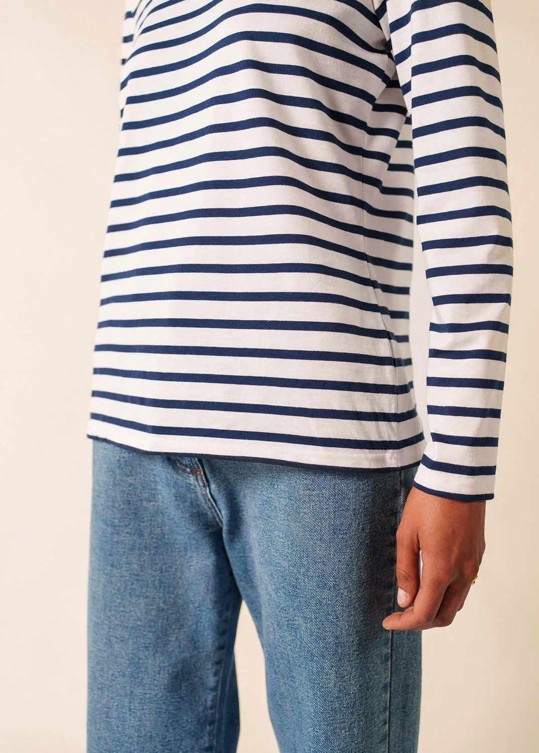 Saint James Minquidame marinière neige marine femme coton