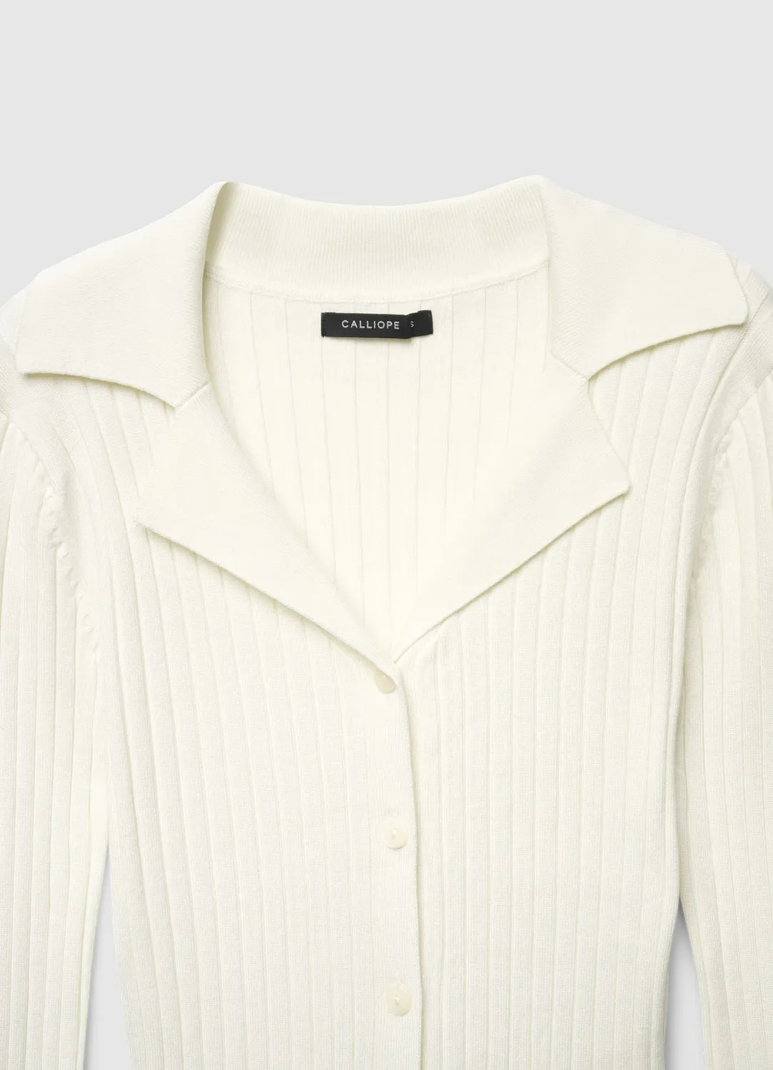 Calliope cardigan côtelé col revers femme
