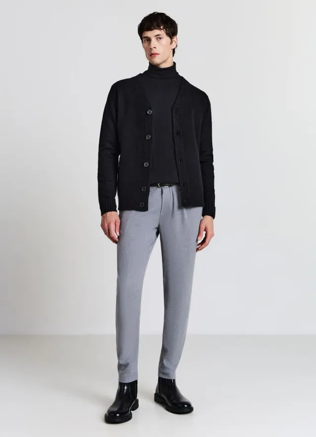 Calliope cardigan homme col V boutons maille