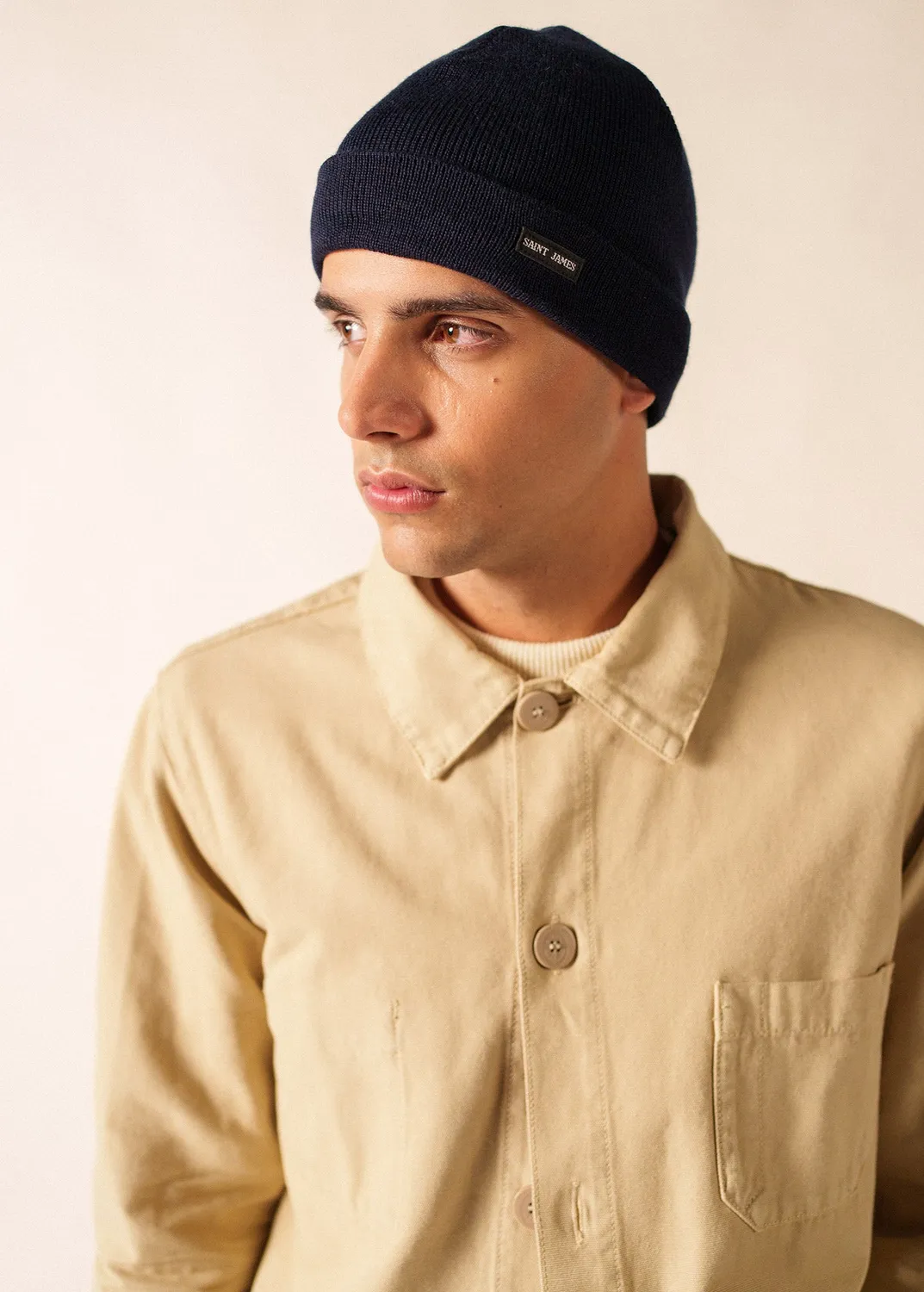 Saint James Cartier bonnet adulte marine laine