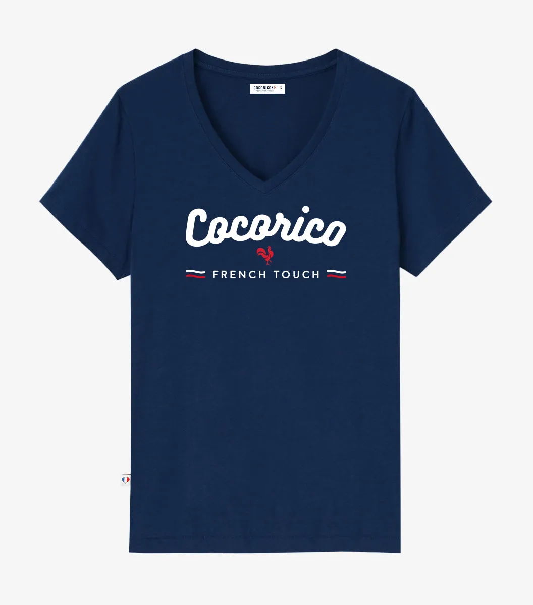Cocorico Marine French Touch t-shirt femme col V