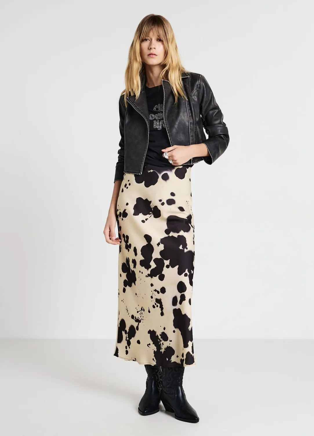 Calliope chiodo effet usé femme perfecto zip