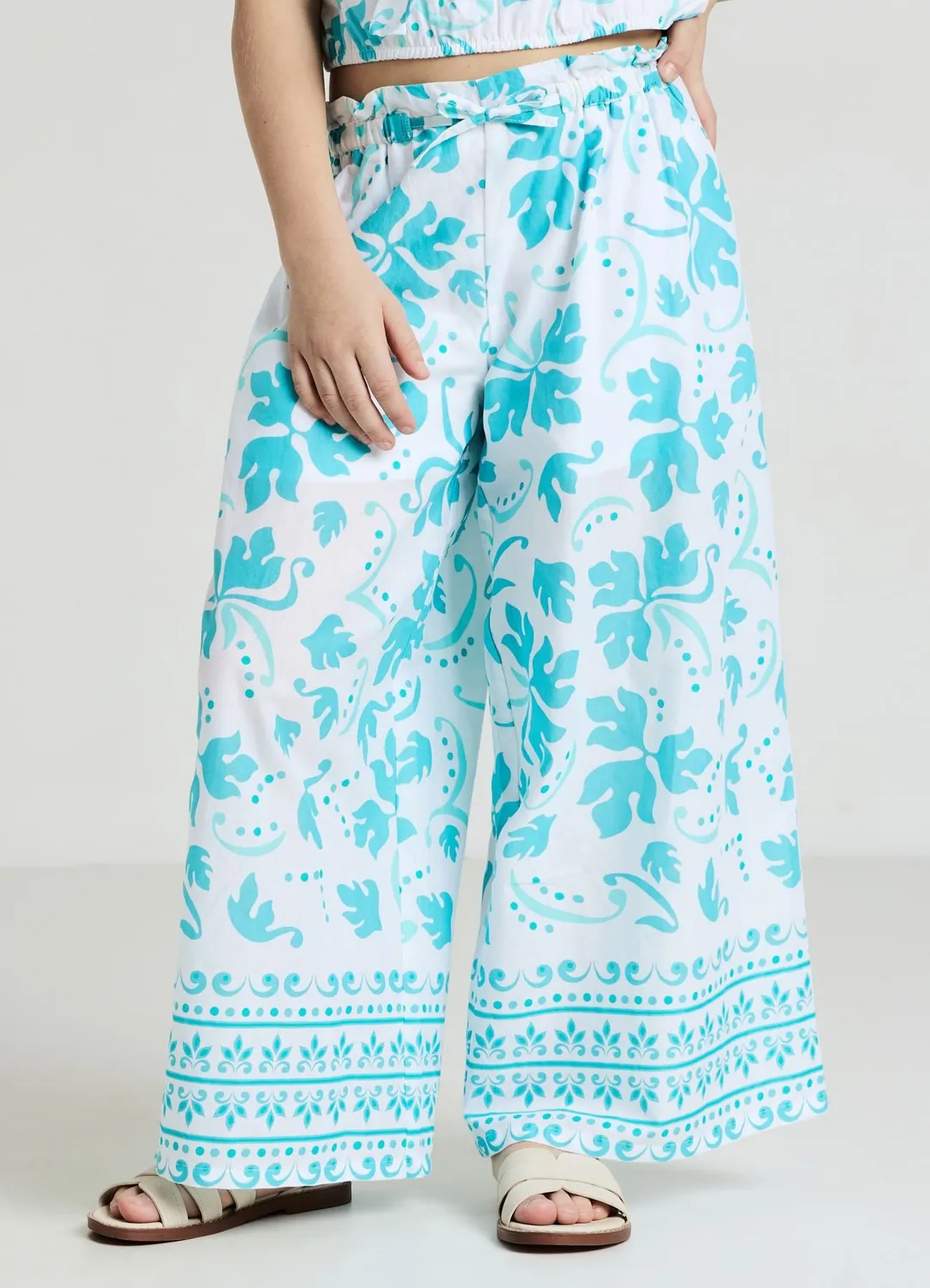 Calliope pantalon large fille coton fantaisie