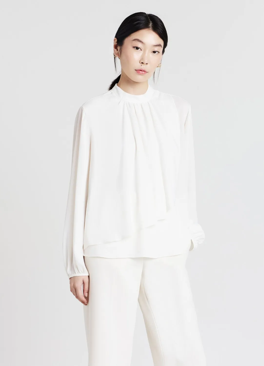 Calliope blouse à volants manches longues femme
