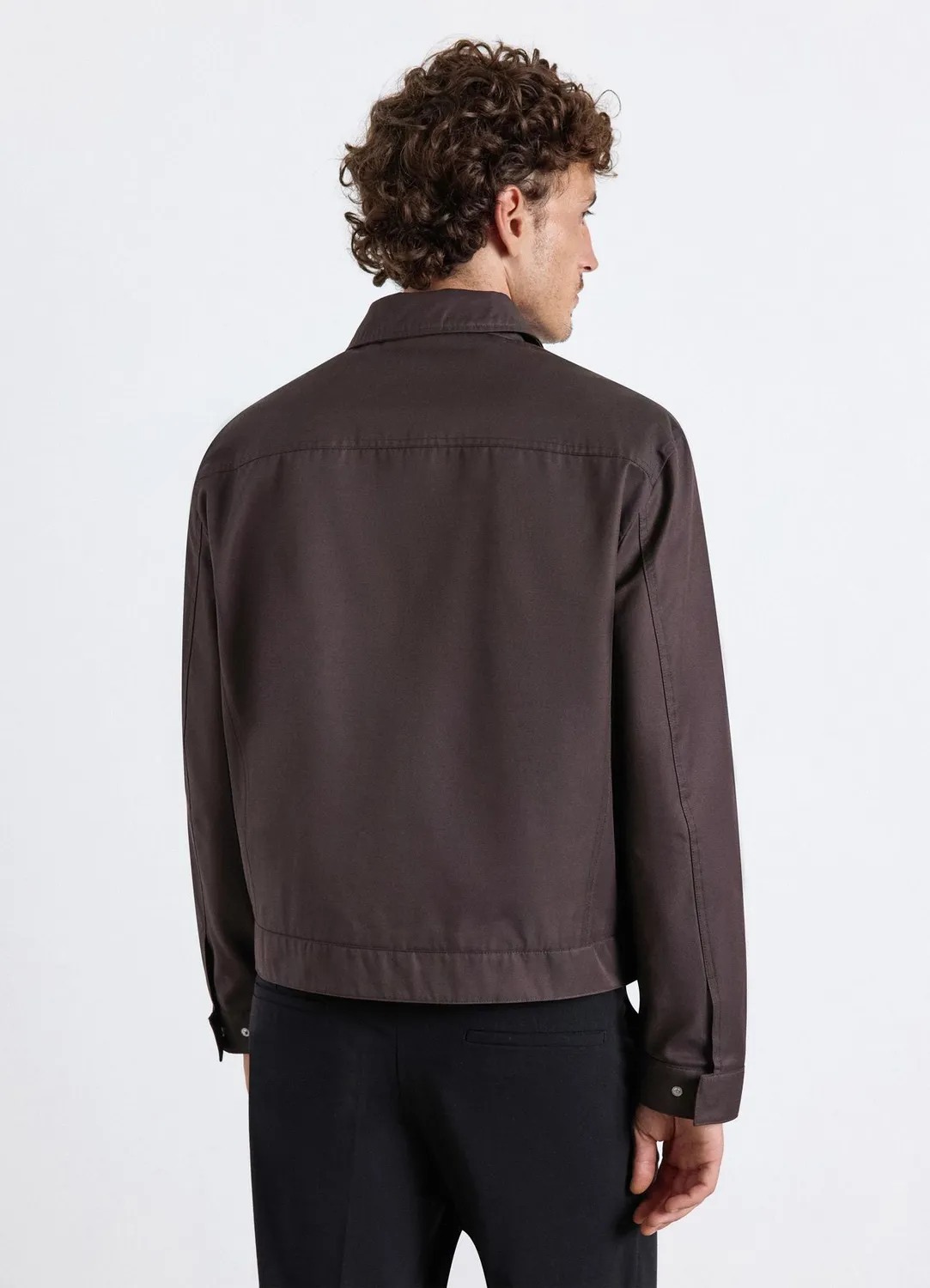 Calliope blouson crop zip homme col classique