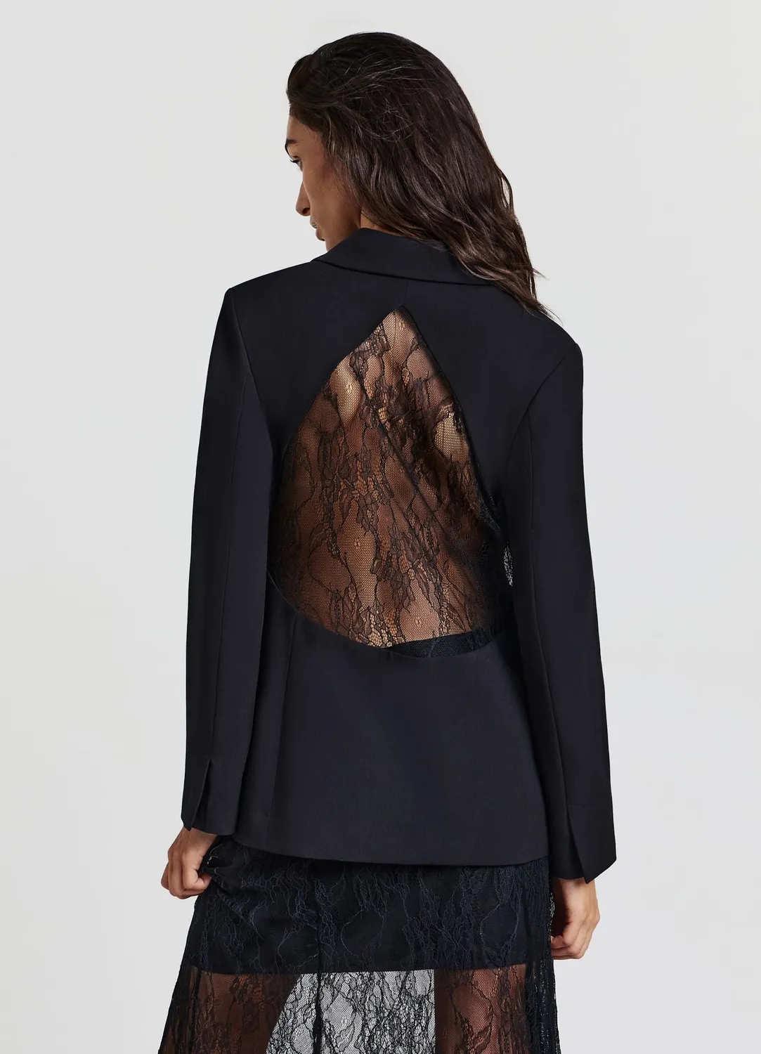 Calliope veste tailleur dentelle dos femme