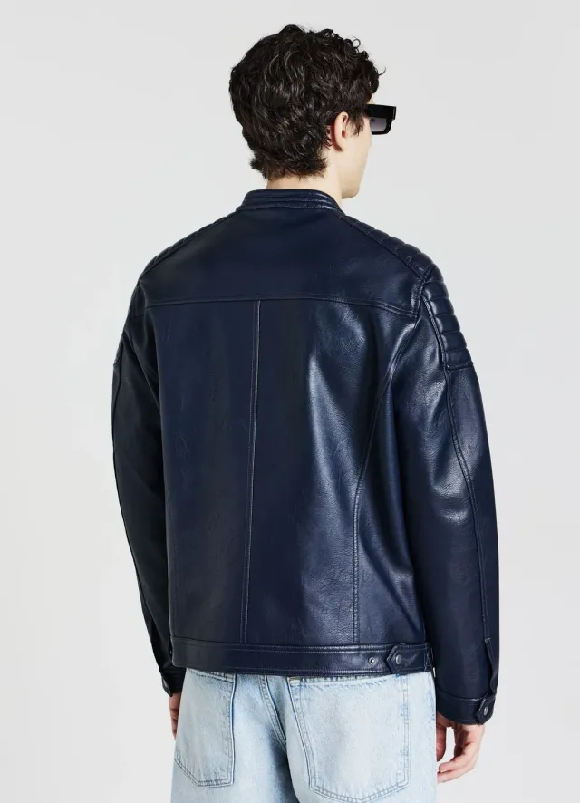 Calliope blouson biker homme simili cuir