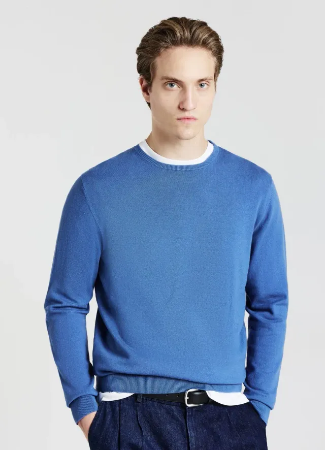 Calliope pull col rond contraste homme