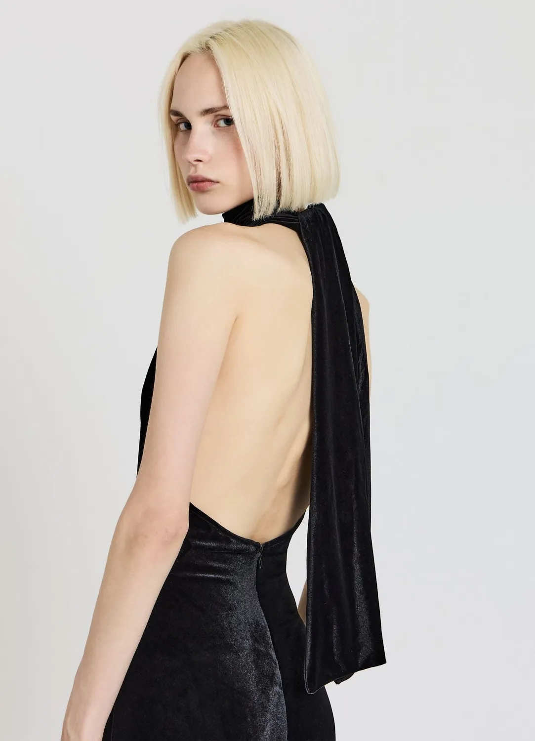 Calliope robe longue nœud col femme soirée