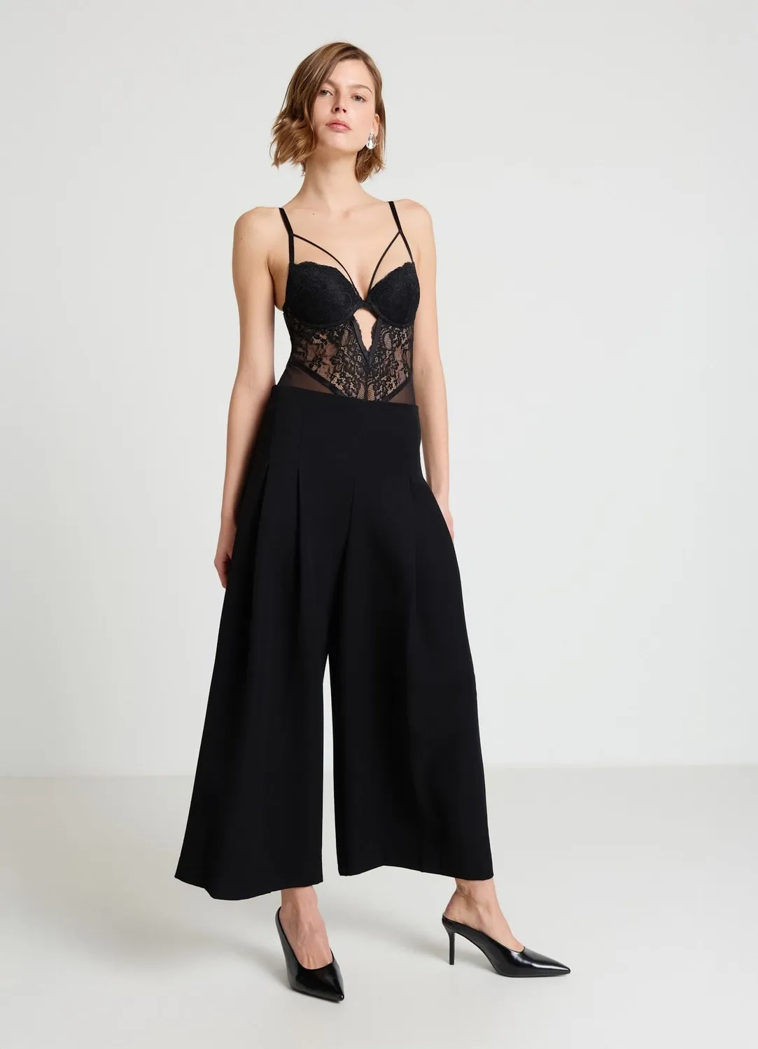 Calliope pantalon culotte à plis femme large