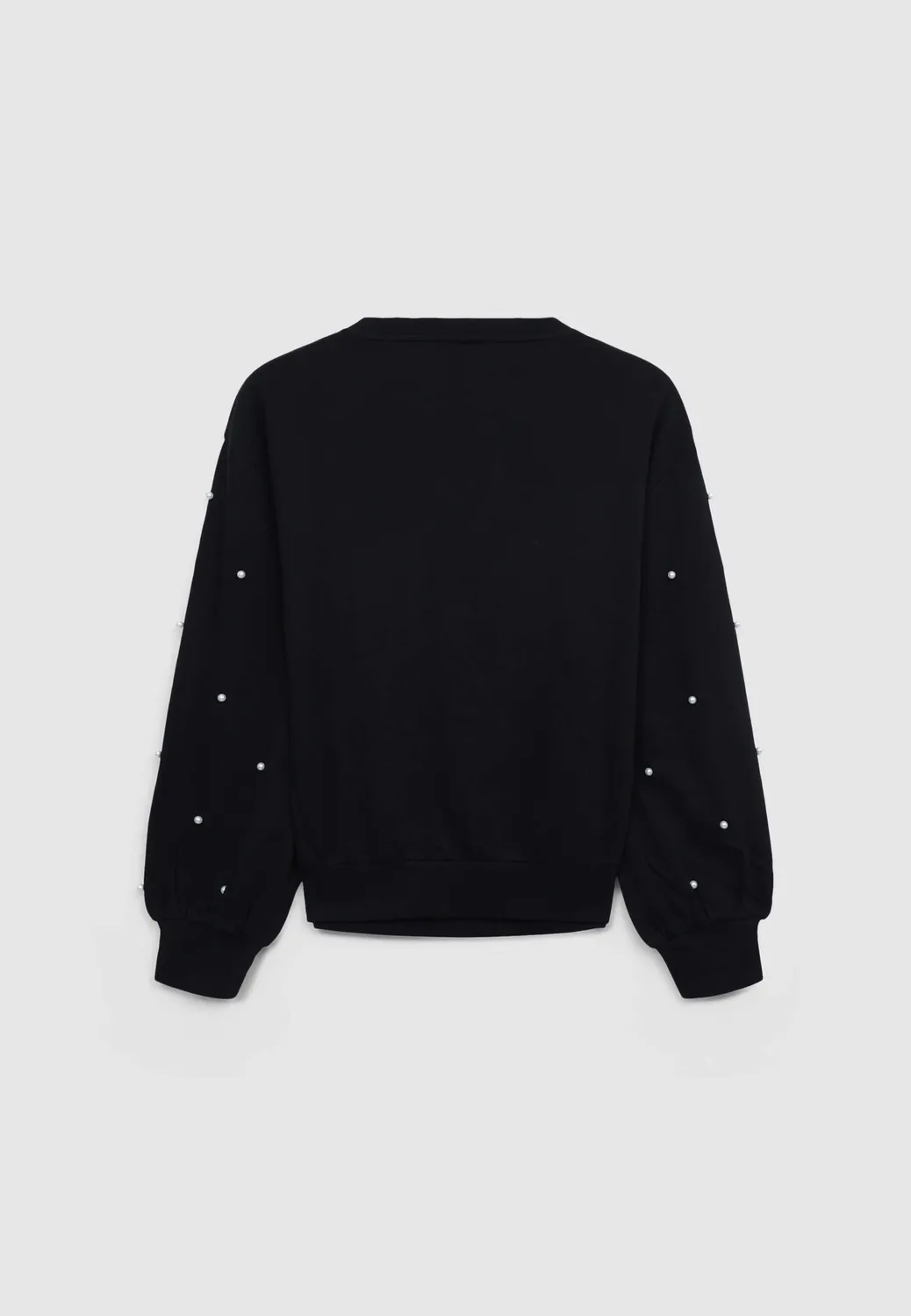 Calliope sweat col rond perles femme coton