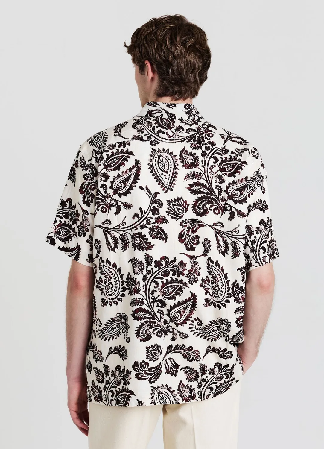 Calliope chemise ethnique homme manches courtes coton regular