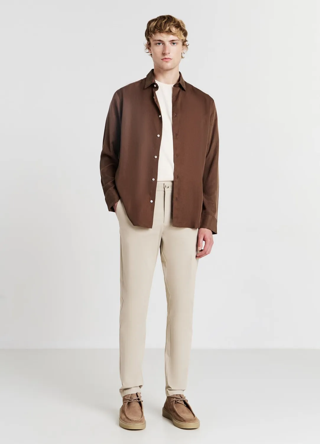 Calliope chino homme uni coupe régulière