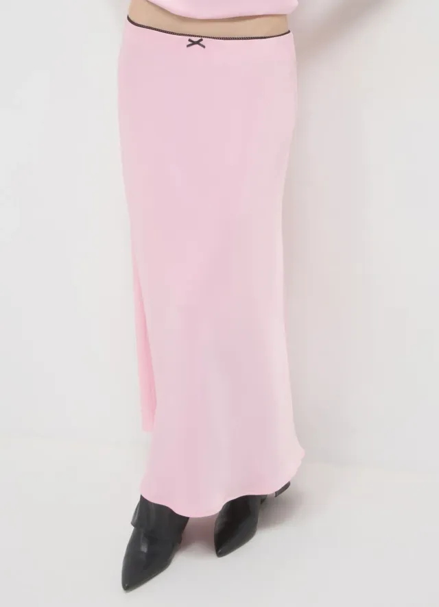 Calliope jupe midi femme S effet satin uni