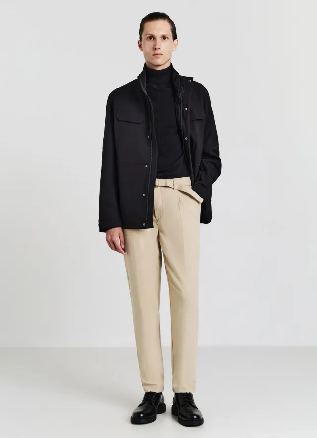Calliope Pantalon homme habillé plis ceinture