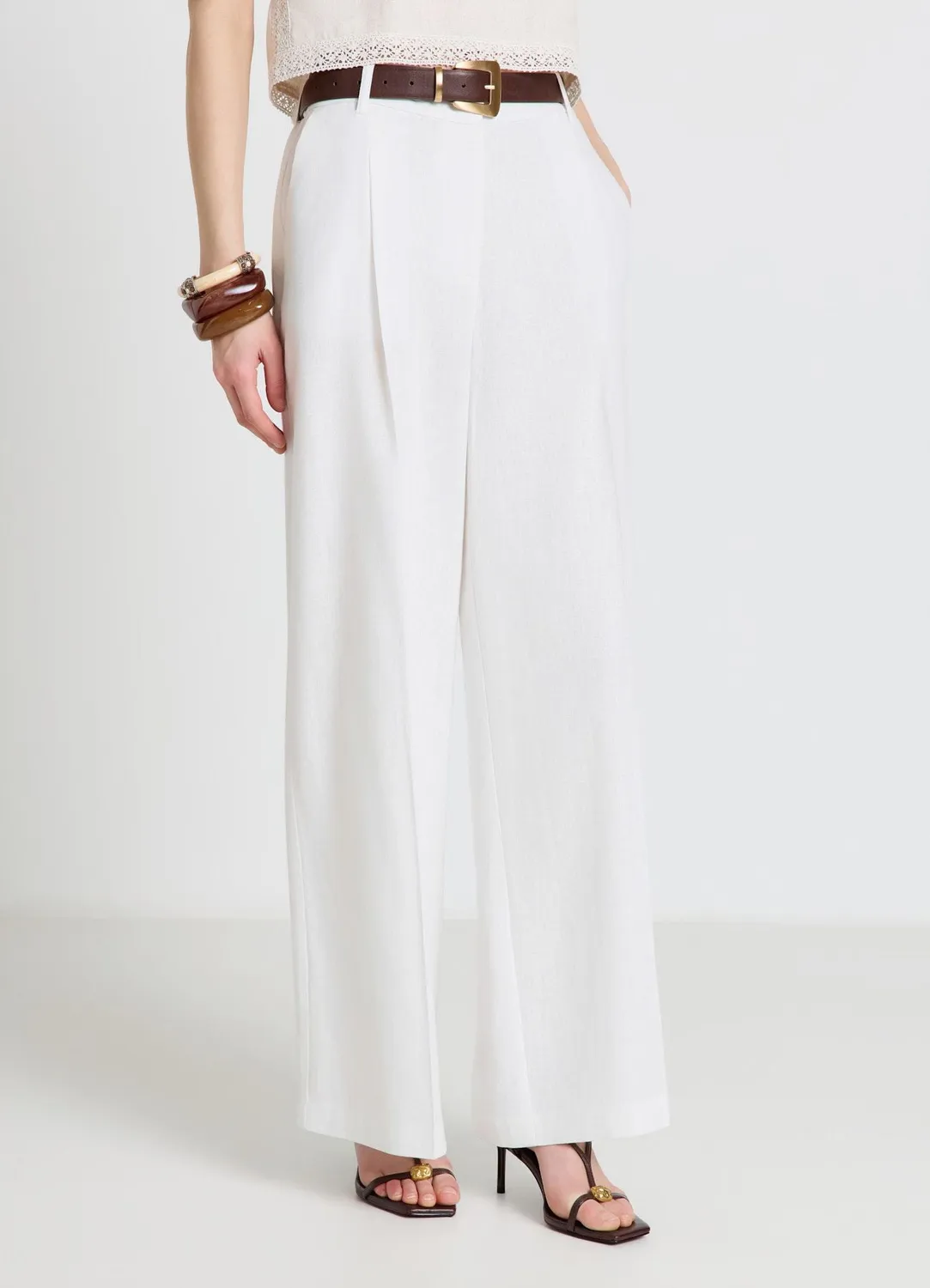 Calliope pantalon palazzo femme taille haute large