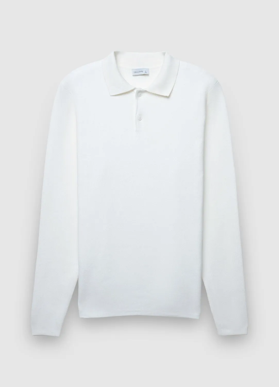 Calliope pull polo homme manches longues maille