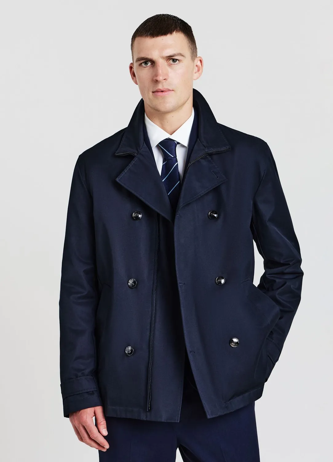 Calliope Trench court homme double-boutonnage bureau