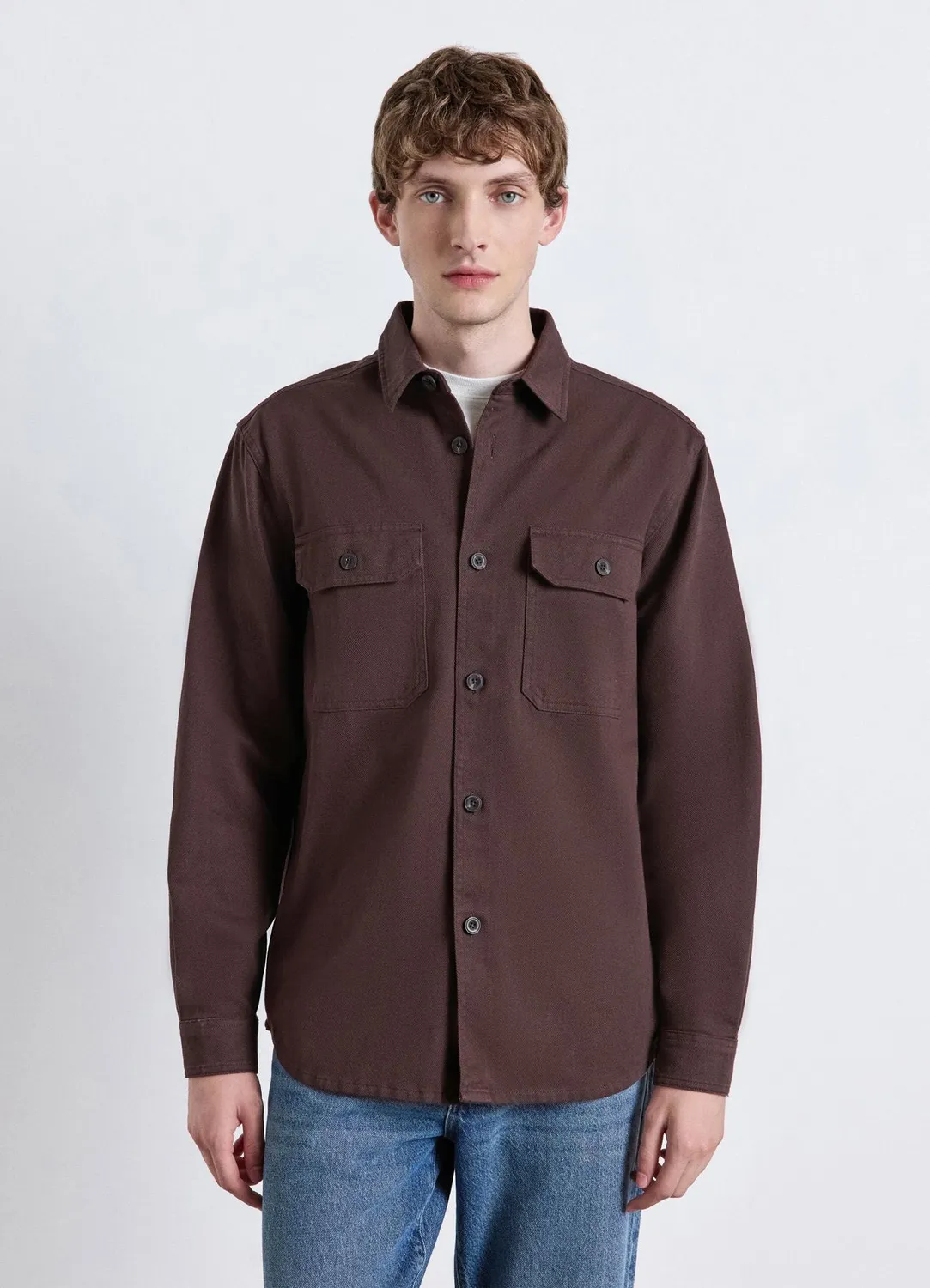 Calliope Camicia chemise worker homme unie 2 poches