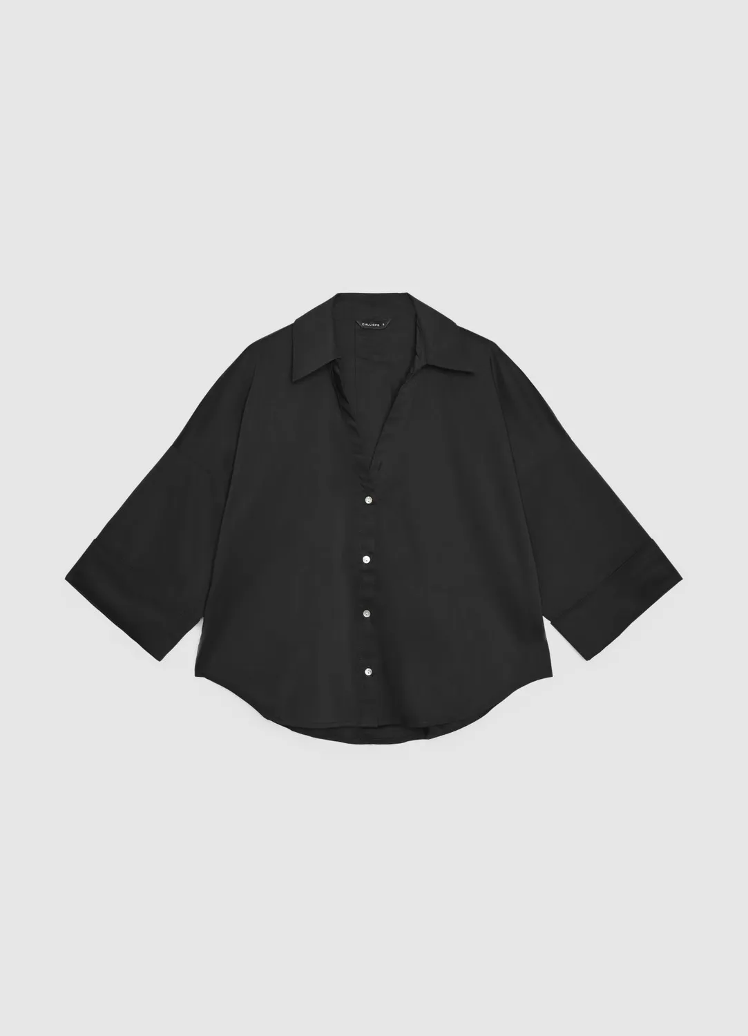 Calliope chemise oversize col V manches courtes femme