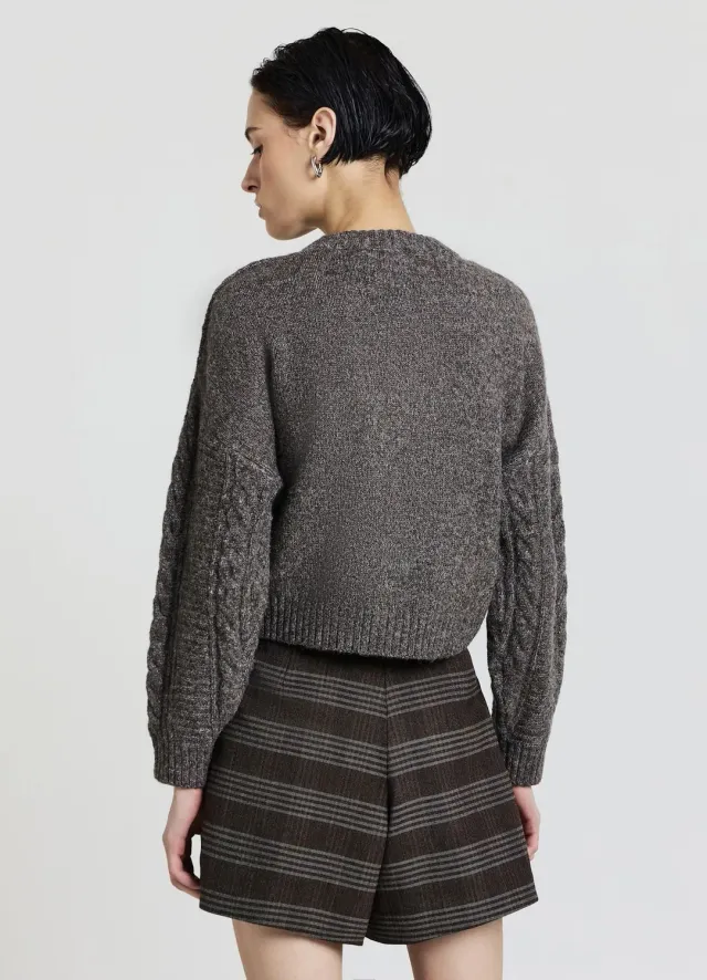 Calliope jupe-short carreaux fermeture latérale femme