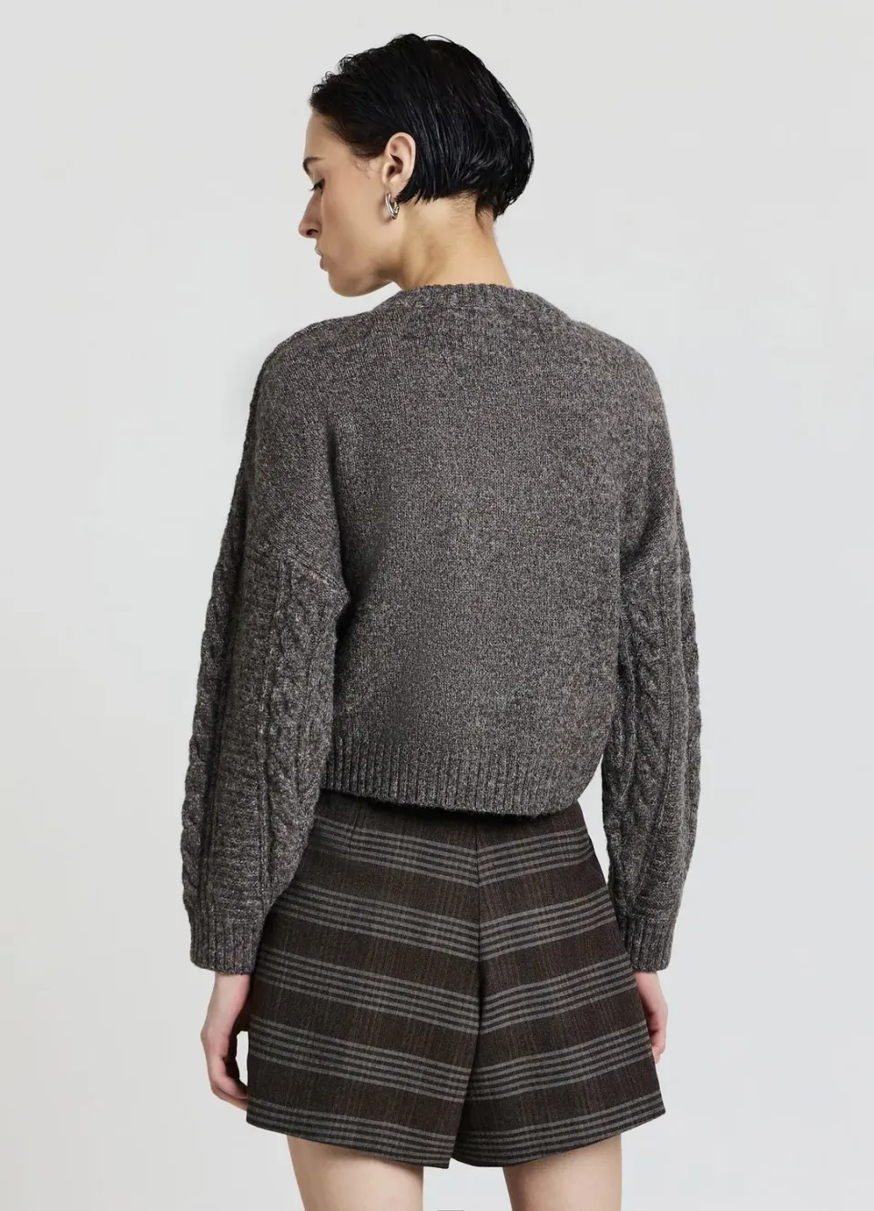 Calliope jupe-short carreaux fermeture latérale femme