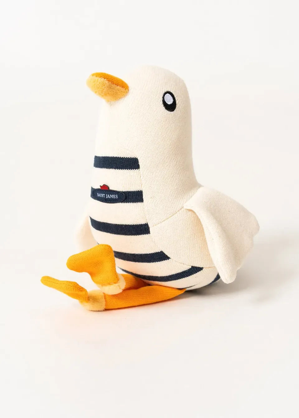 Saint James Doudou Mouette peluche écru/marine coton
