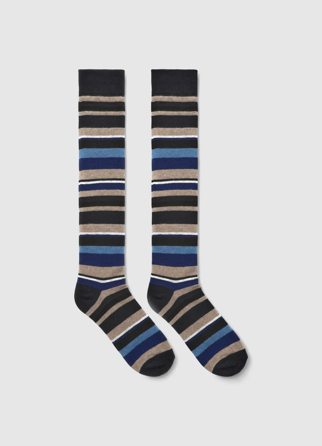 Calliope chaussettes hautes rayures multicolore homme