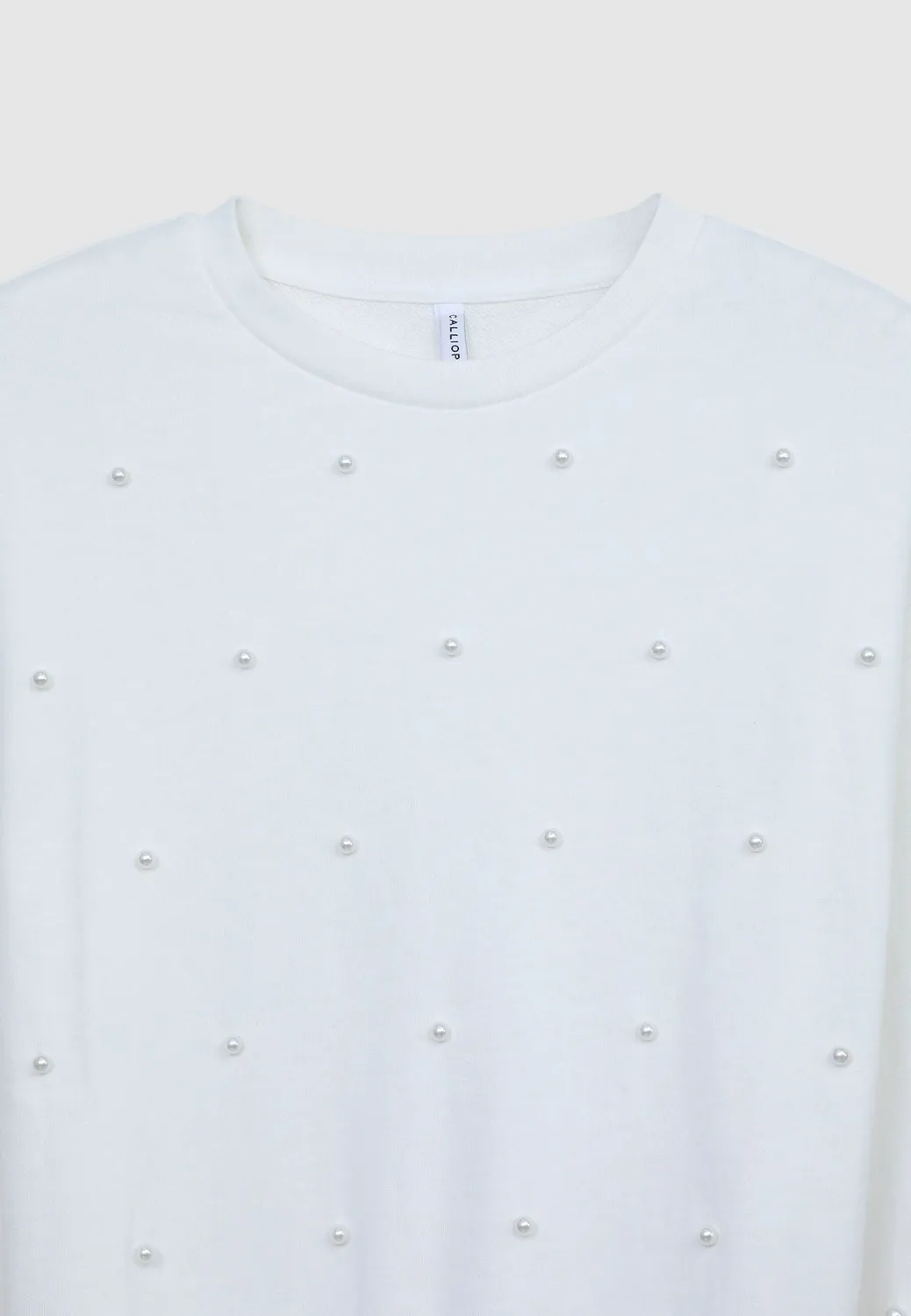 Calliope sweat femme col rond à perles