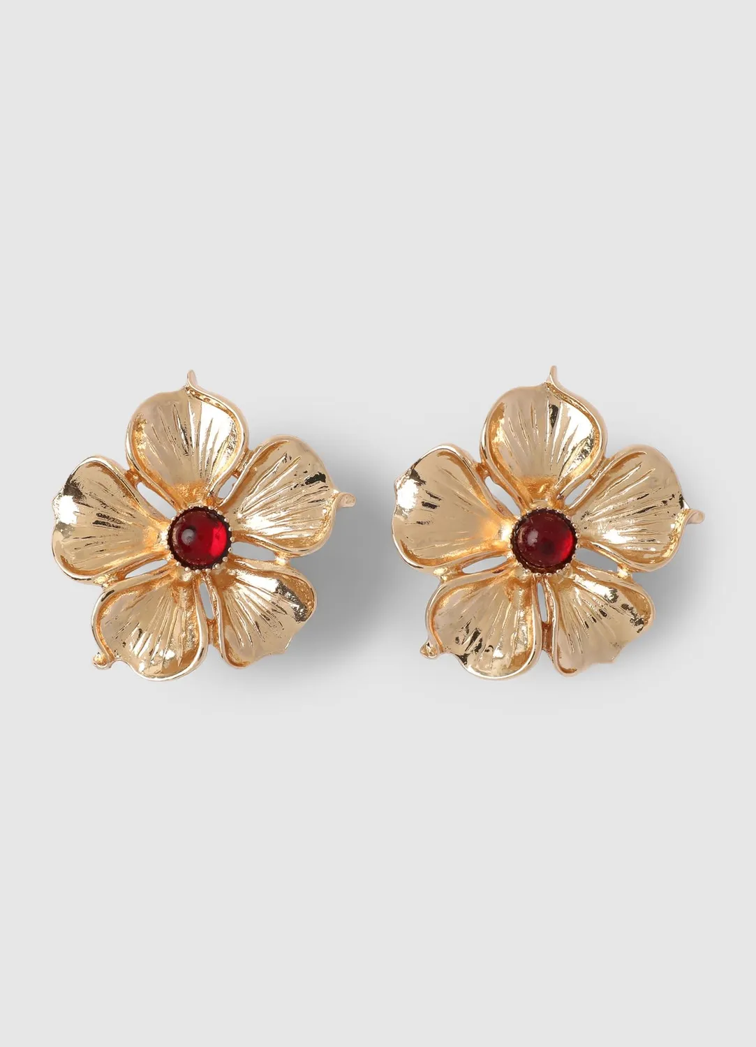 Calliope boucles oreilles fleur femme pierre centrale