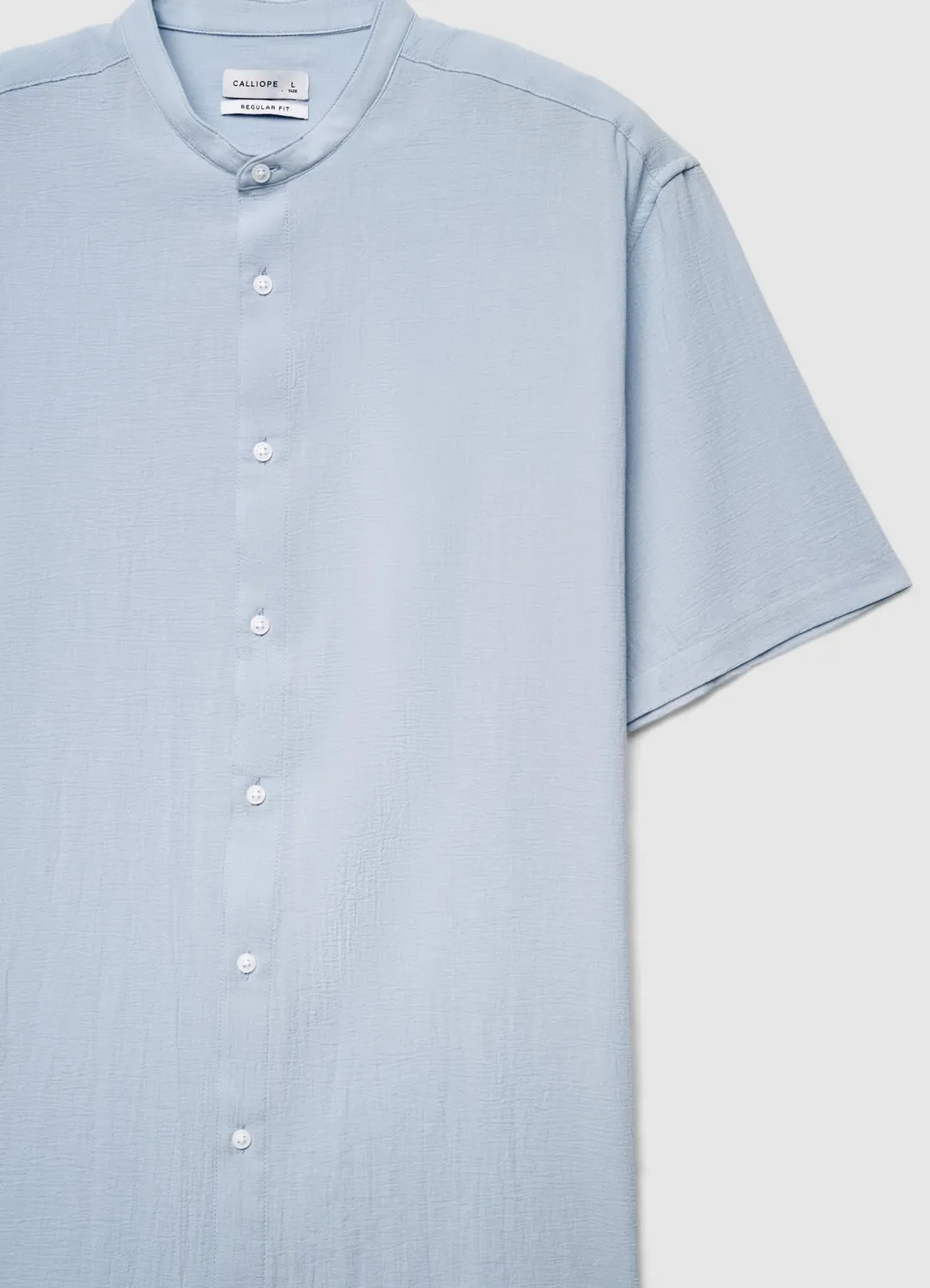 Calliope chemise col coréen homme manches courtes