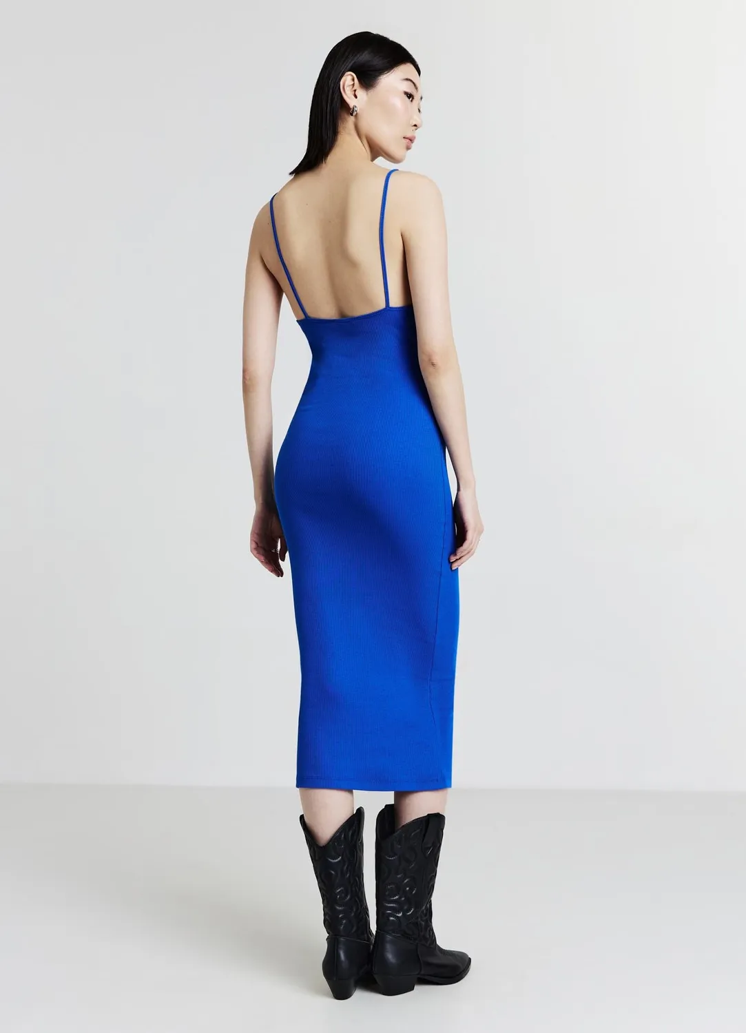 Calliope robe longue côtelée femme bretelles