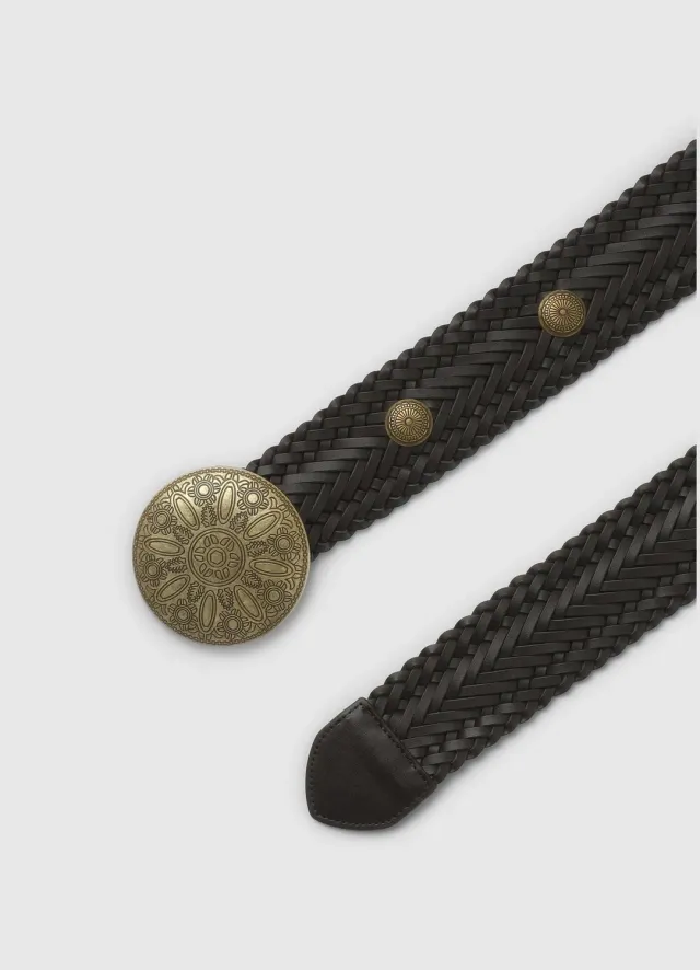 Calliope ceinture tressée femme boucle ronde boho